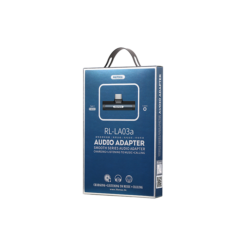 Преходник Remax Smooth RL-LA03, Type-C към 3,5mm + Type-C F, Различни цветове - 40023