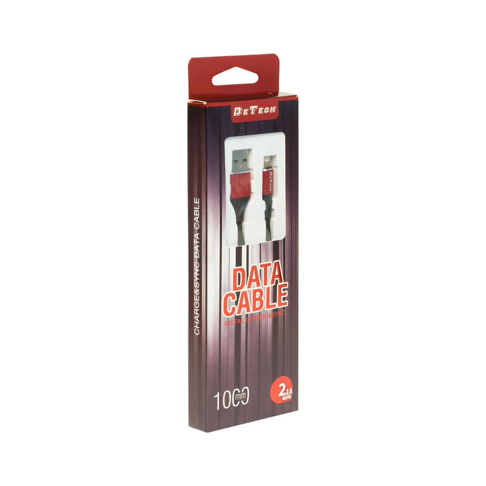 Кабел за данни DeTech DE-C22M, Micro USB, 1.0m, Черен - 40103