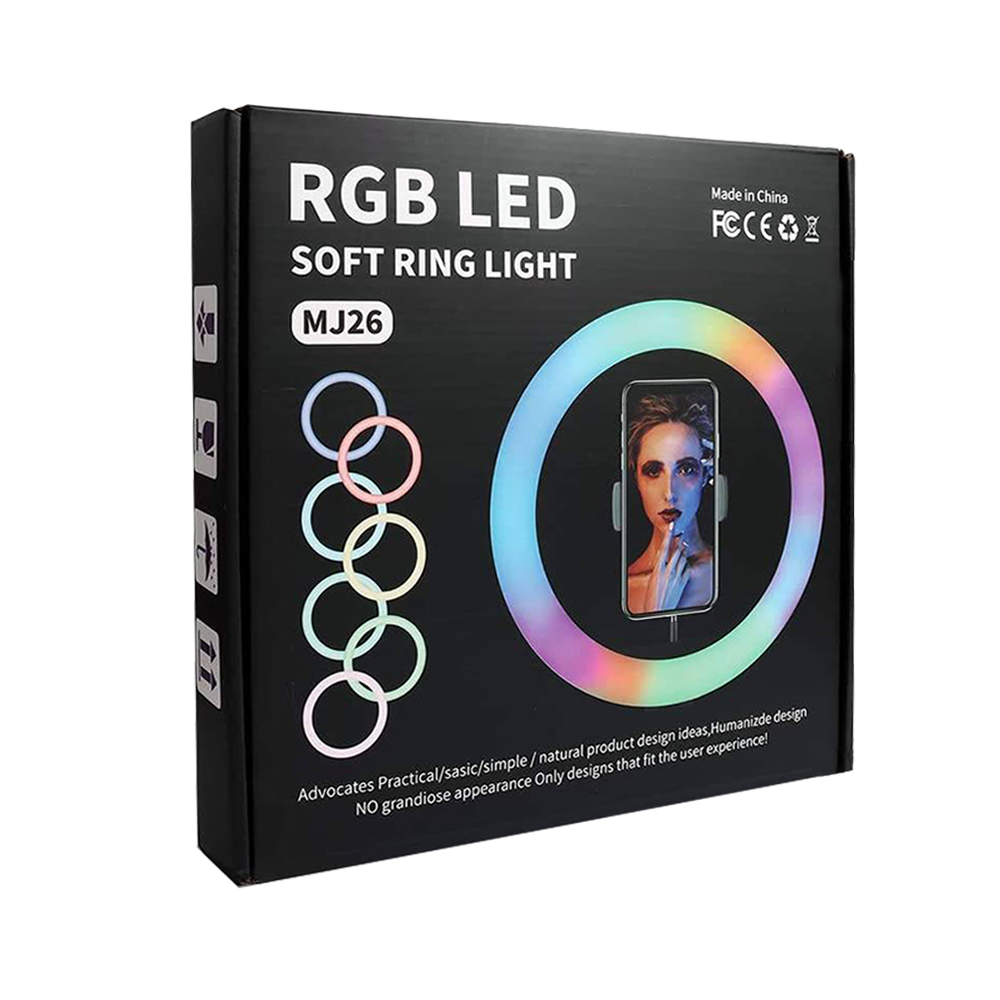 LED Ring осветление No brand M26, 26см, RGB, 20W, Черен - 40123
