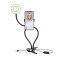 LED Ring осветление One Plus NR9102, 9см, 10W, Черен - 40132