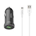 Зарядно устройство за кола Yookie PC2, Quick Charge 3.0, 1xUSB, С Micro USB кабел, Различни цветове - 40137