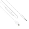 Аудио кабел Earldom ET-AUX42, 3.5mm към Lightning, 1.0м, Бял - 40174