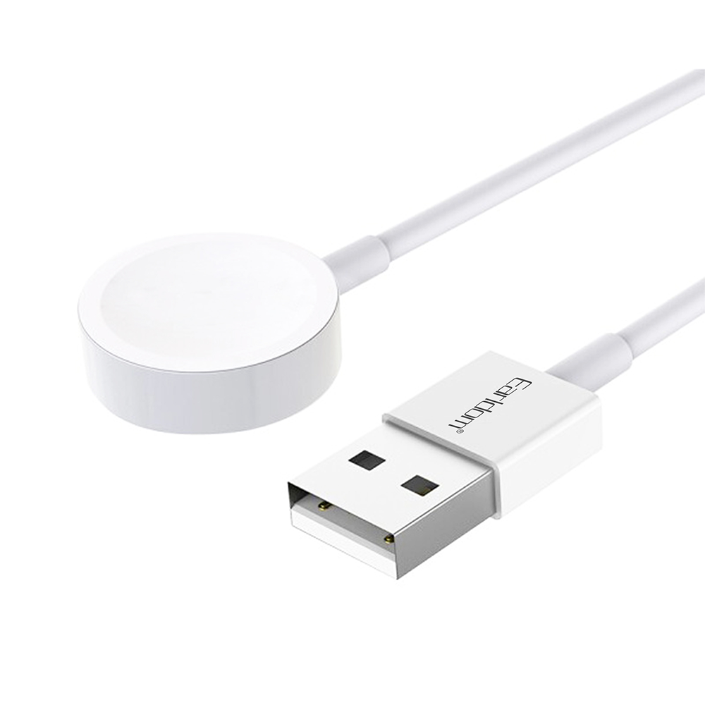 Кабел за безжично зареждане Earldom ET-WC21, За Apple Watch, 5V/0.35A, 1.0m, Бял - 40236