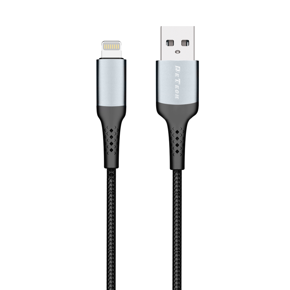 Кабел за данни DeTech DE-43i3, Lightning, 3.0m, Черен - 40263