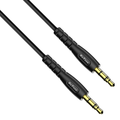 Аудио кабел DeTech DE-10AUX, 3.5mm жак, М/М, 1.0м, Черен - 40276
