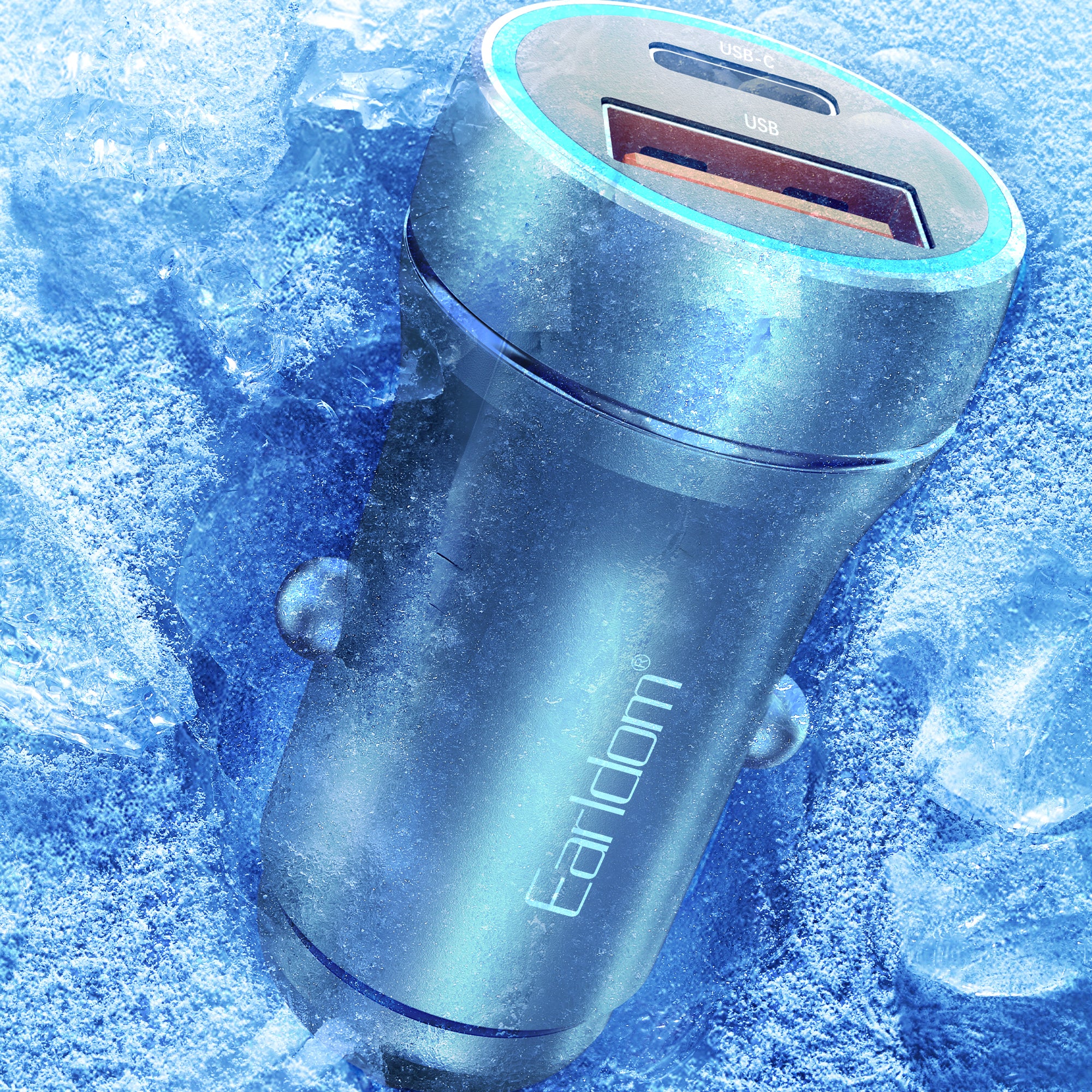 Зарядно устройство за кола Earldom ES-CC29, 30W, USB QC3.0, PD, С Lightning - PD кабел, Сребрист - 40352