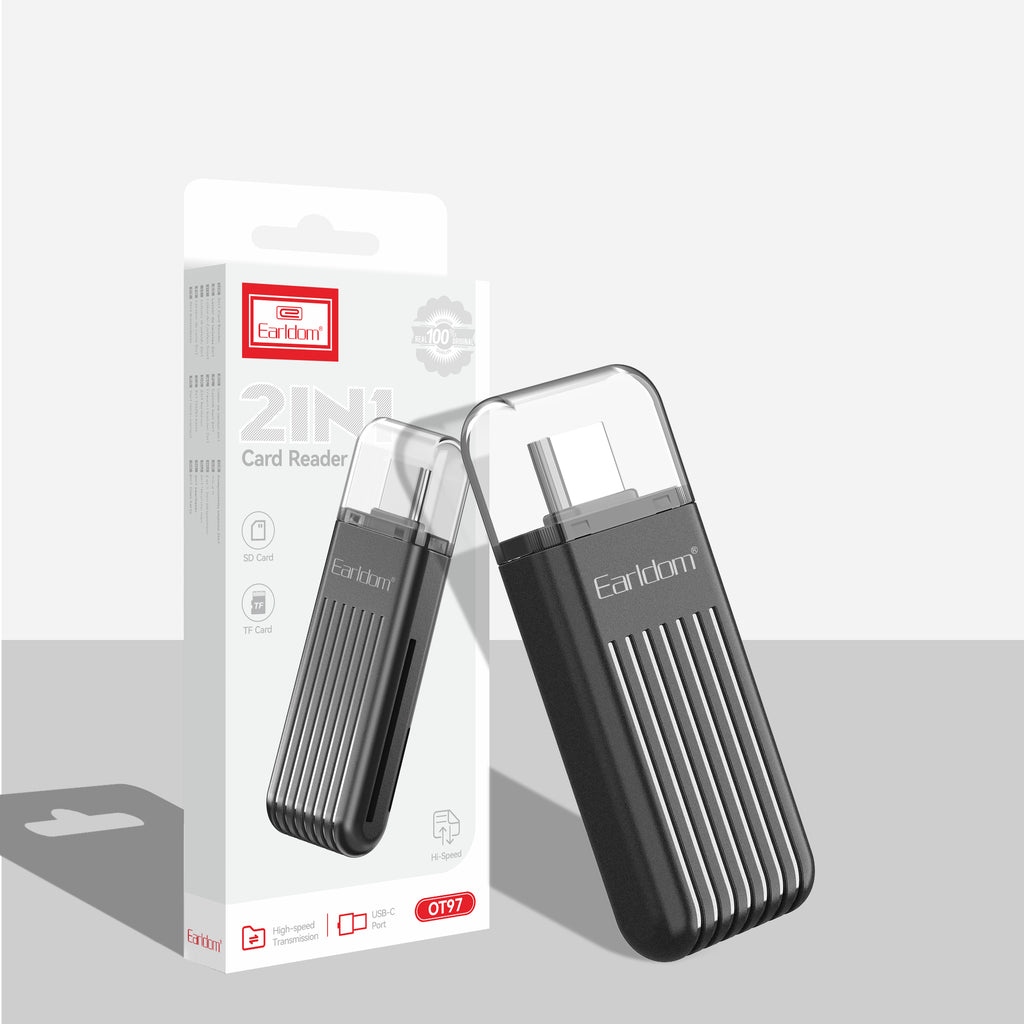 Четец за карти Earldom ET-OT97, Type-C , OTG, Черен - 40357