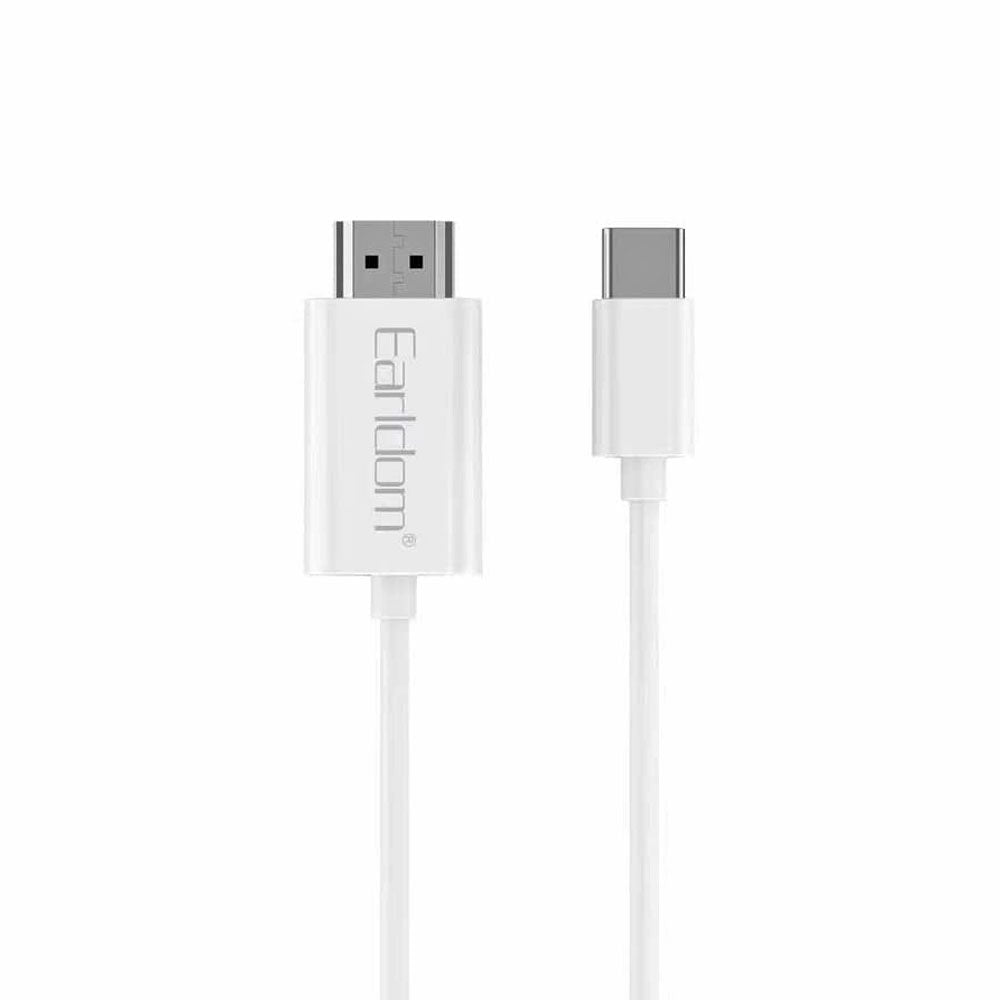 Кабел Earldom ET-W32, Type-C - HDMI 4K, 2м., Бял - 40375