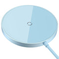 Безжично зарядно устройство Baseus Simple Mini 3, Qi, 15W, Син - 40382