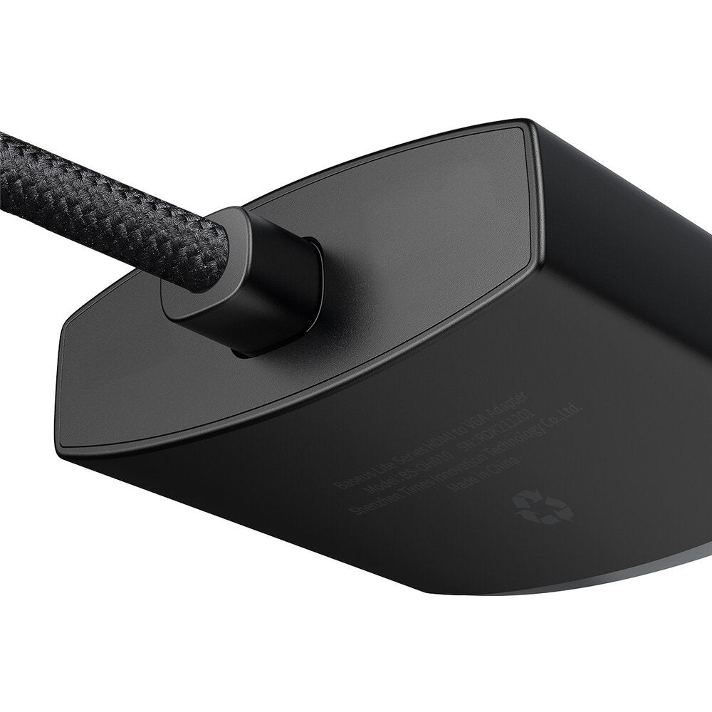 Преходник Baseus Lite, HDMI към VGA, Черен - 40388