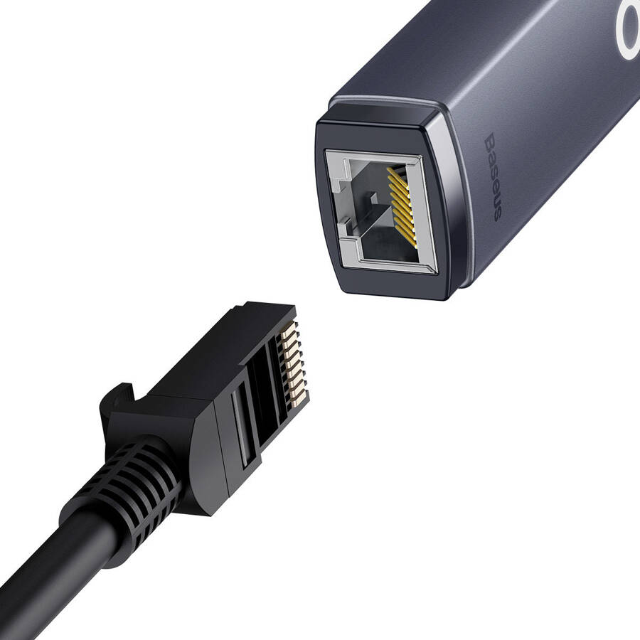 Мрежов адаптер Baseus Lite, USB към RJ45, 100Mbps, Сив - 40390