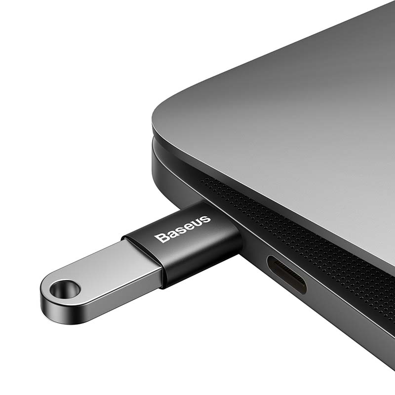 Преходник Baseus Ingenuity, USB F към Type-C, OTG, Черен - 40395