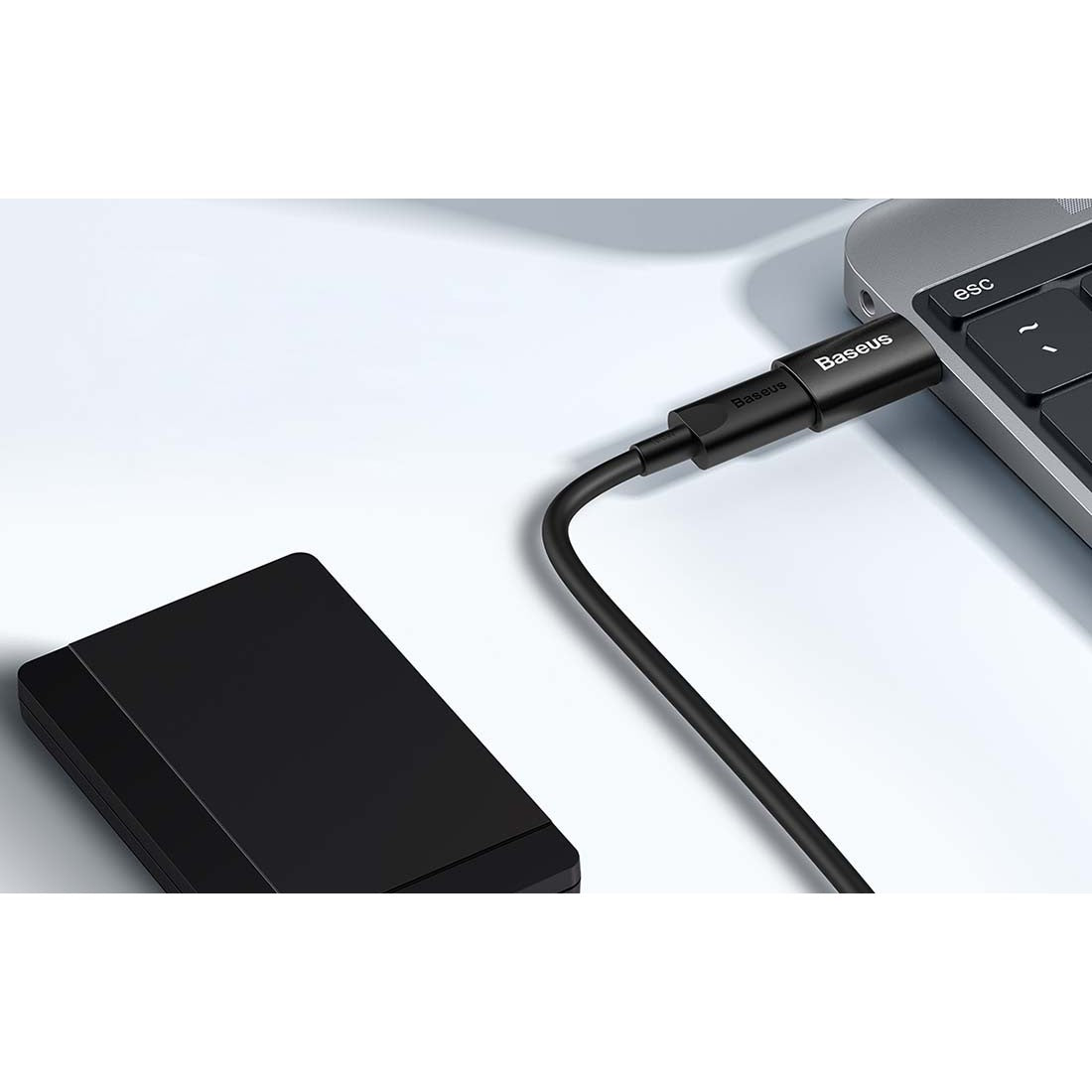 Преходник Baseus Ingenuity, Type-C F към USB, OTG, Черен - 40396