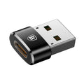 Преходник Baseus Mini, Type-C F към USB, OTG, Черен - 40399