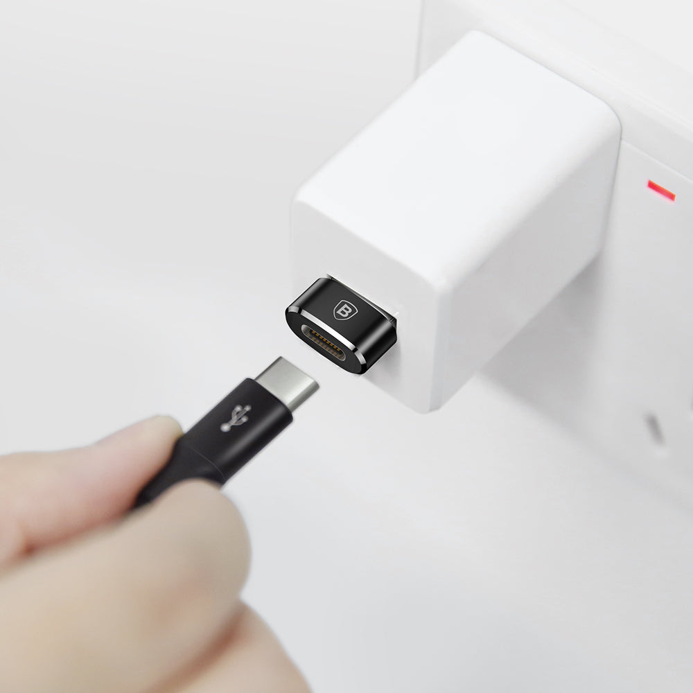 Преходник Baseus Mini, Type-C F към USB, OTG, Черен - 40399