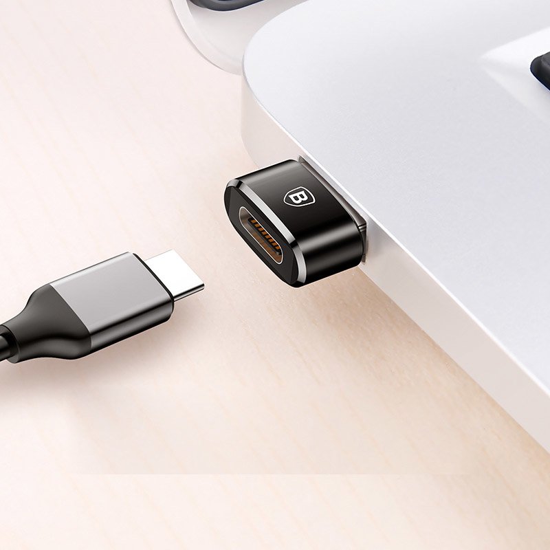 Преходник Baseus Mini, Type-C F към USB, OTG, Черен - 40399