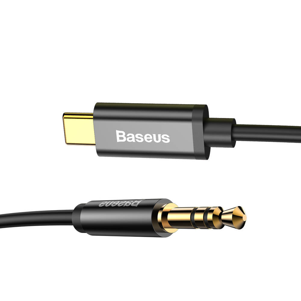 Аудио кабел Baseus M01, 3.5mm към Type-C, 1.2м, Черен - 40403