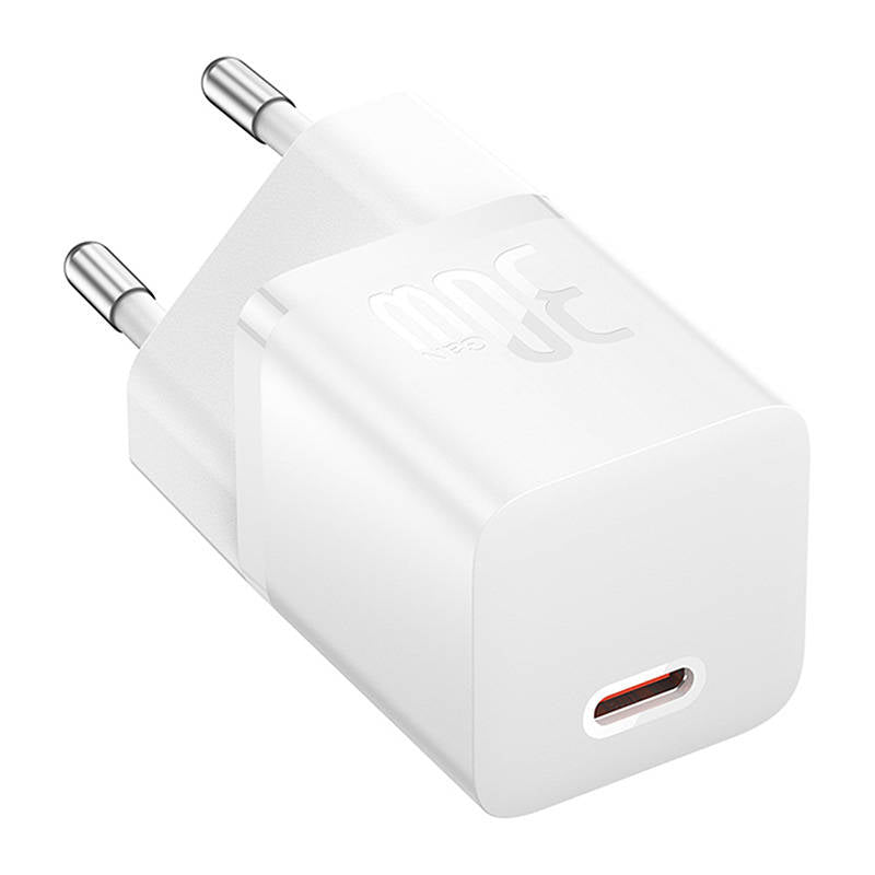 Мрежово зарядно устройство Baseus GaN5S Fast Charger 1C, 30W, 1 x Type-C F, Бял - 40409