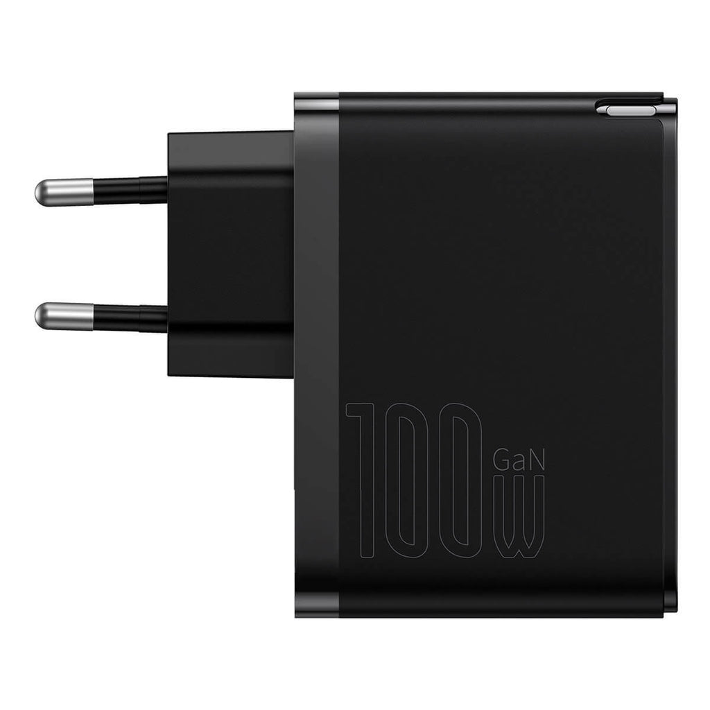 Мрежово зарядно устройство Baseus GaN5 Pro Fast, 100W, С PD кабел, Черен - 40411