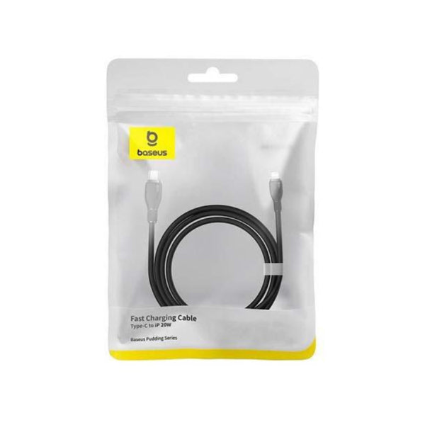 Кабел за данни Baseus Pudding, Type-C - Lightning, 20W, 1.2m, Черен - 40433