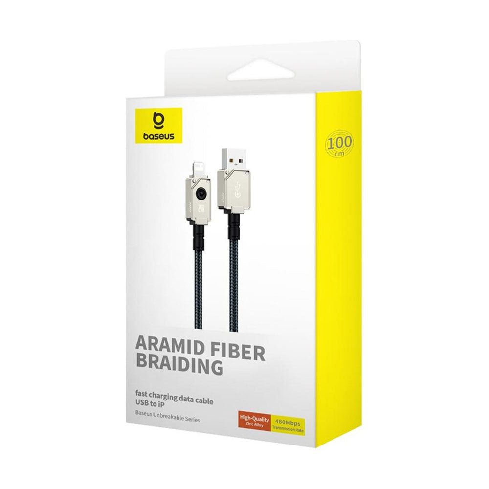 Кабел за данни Baseus Unbreakable, Lightning, 1.0m, Черен - 40436