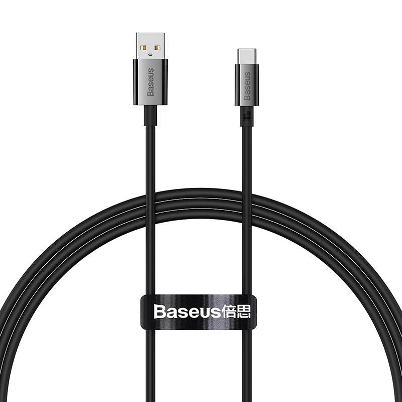 Кабел за данни Baseus Superior, Type-C, 100W, 1.0m, Черен - 40449