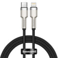 Кабел за данни Baseus Cafule, Type-C - Lightning, 20W, 1.0m, Черен - 40475