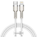 Кабел за данни Baseus Cafule, Type-C - Lightning, 20W, 1.0m, Бял - 40476
