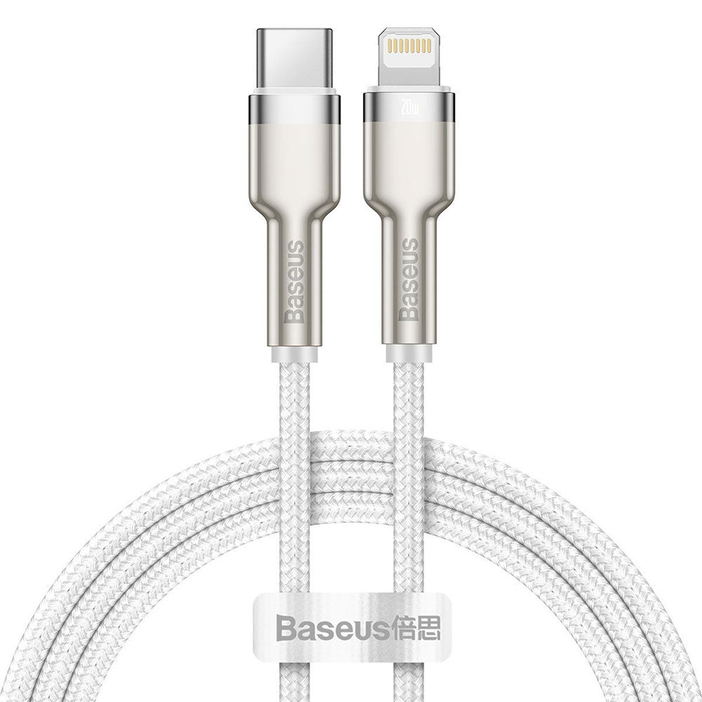 Кабел за данни Baseus Cafule, Type-C - Lightning, 20W, 1.0m, Бял - 40476