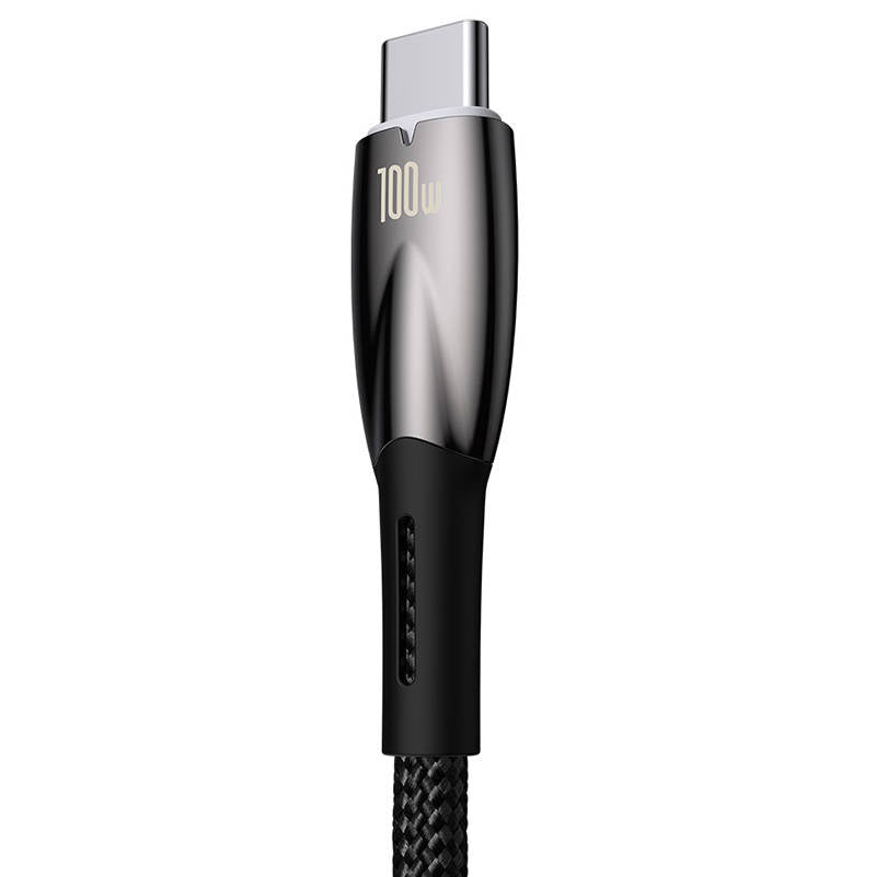 Кабел за данни Baseus Glimmer, Type-C, 100W, 1.0m, Черен - 40480