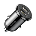 Зарядно устройство за кола Baseus Grain Pro, 4.8A, 2 x USB, Черен - 40509