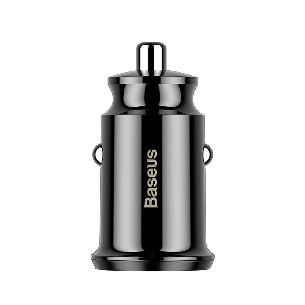 Зарядно устройство за кола Baseus Grain, 3.1A, 2 x USB, Черен - 40511