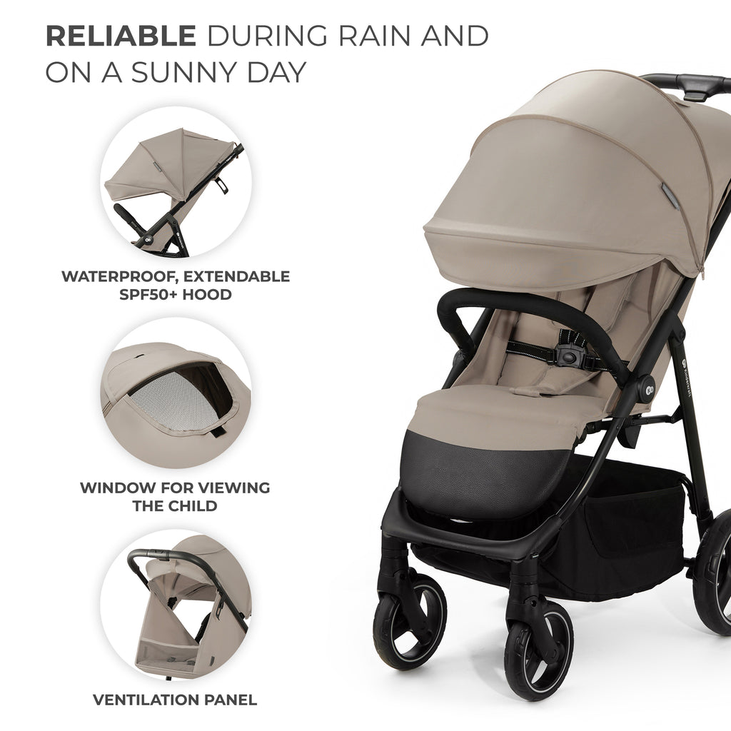 Kinderkraft TRIG 3 бебешка количка STONE BEIGE - снимка 4