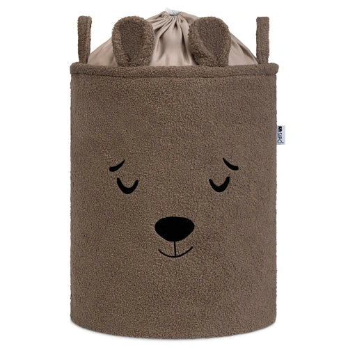 Кош за съхранение на играчки xl с връзка, кафяво мече