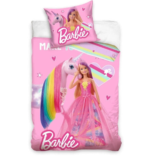 Детско спално бельо Barbie and Unicorn 140 x 200 cm / 65 x 65 cm