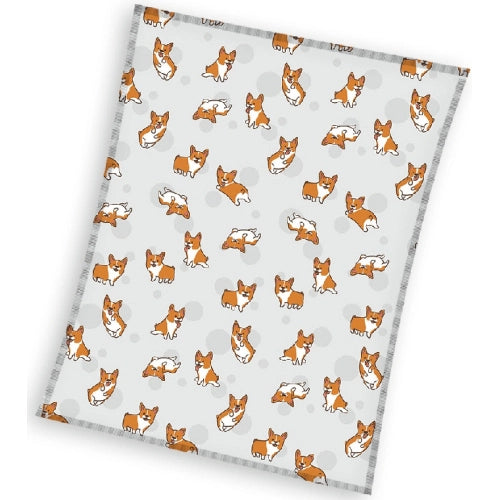 Меко бебешко одеяло Welsh Corgy dogs 130x170