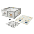 Забавна CosmoBear Yard – бебешка кошара 120x120 см с килим