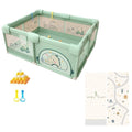 Удобна ZoomieBox – бебешка кошара 120x120 см зелена