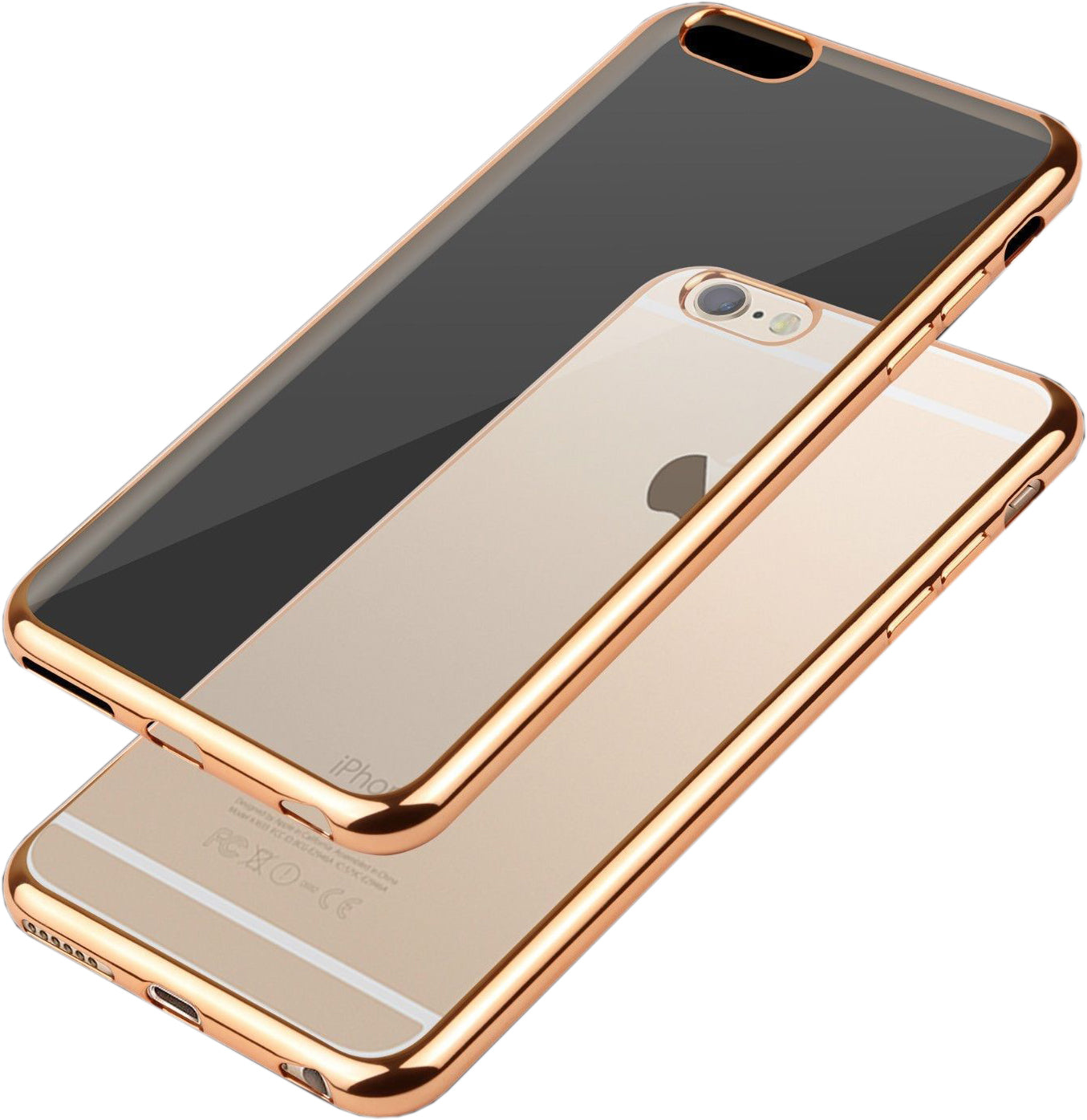 Протектор No brand за iPhone 6/6S, Силикон, Ultra thin 0.33mm, Златен - 51390