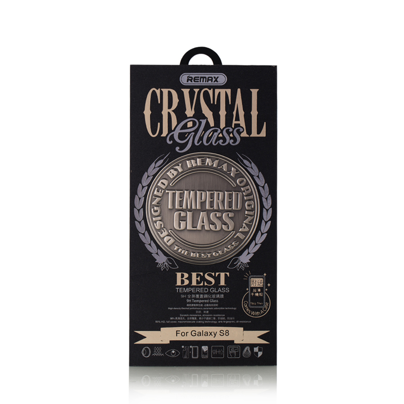 3D Стъклен протектор + Калъф, Remax Crystal, За Samsung Galaxy S8, Бял - 52302