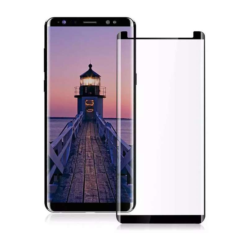 Стъклен протектор, No brand, За Samsung Galaxy S8, Full glue, 0.3mm, Черен - 52425