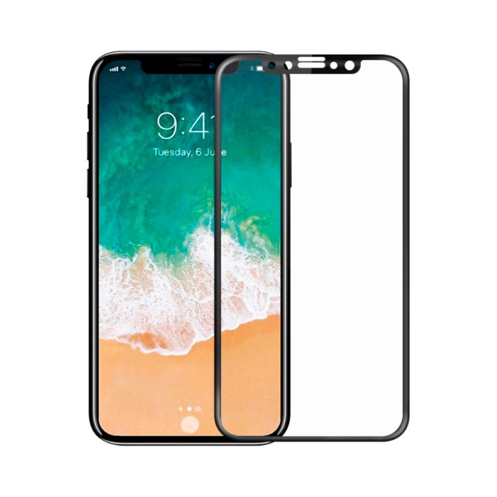Стъклен протектор Mocoson, за iPhone 11/XR, 3D, Full glue, 0.3mm, Черен - 52587