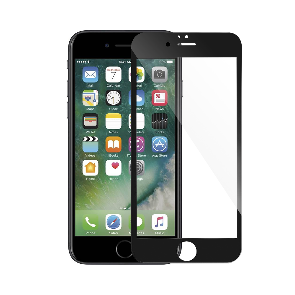 Протектор Mocoson Polymer Nano Ceramic, Мат, за iPhone 6, 5D, 0.3 mm, Черен - 52621