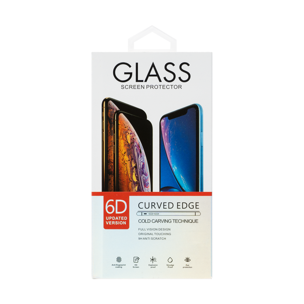 Стъклен протектор DeTech, за iPhone 12 Pro Max, 5D Full Glue, 0.3mm, Черен - 52652
