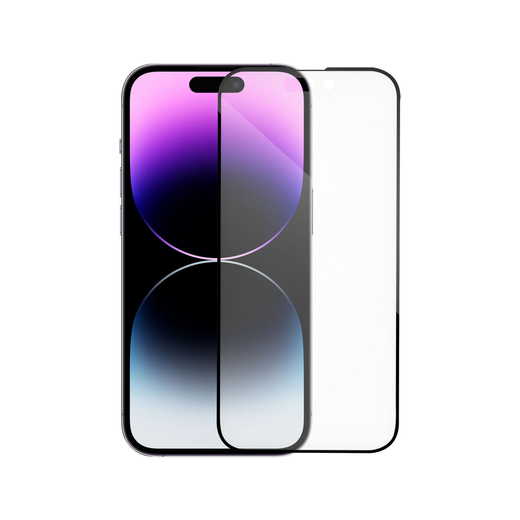 Стъклен протектор DeTech, за iPhone 15 Pro, 3D Full glue, 0.3mm, Черен - 52720