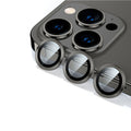 Стъклен протектор за камера DeTech, за iPhone 14 Pro / 14 Pro Max, Черен - 52713