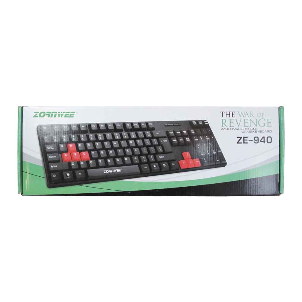Клавиатура, ZornWee Revenge, USB, Черен - 6071