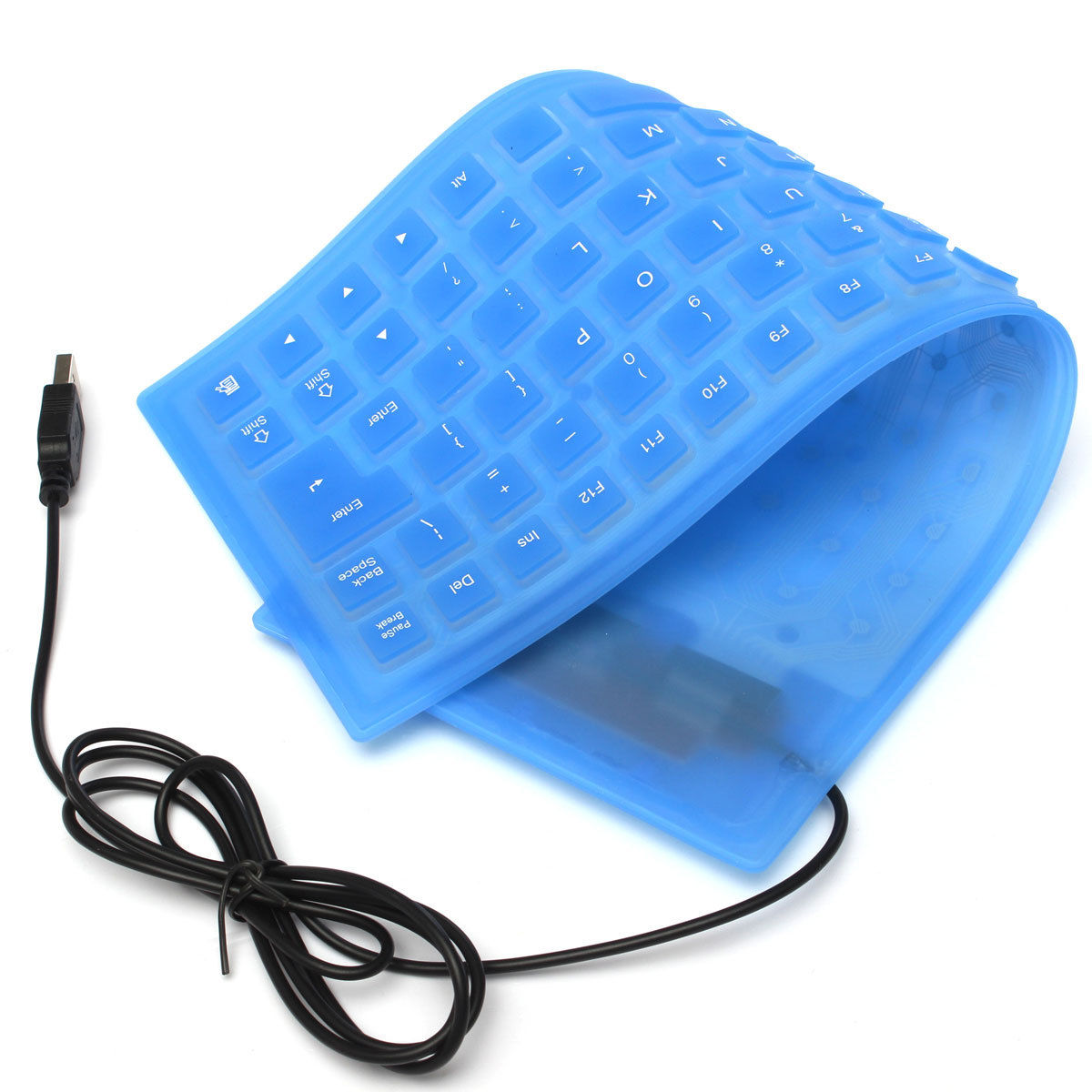Клавиатура, No brand, Силиконова, USB, Различни цветове - 6100