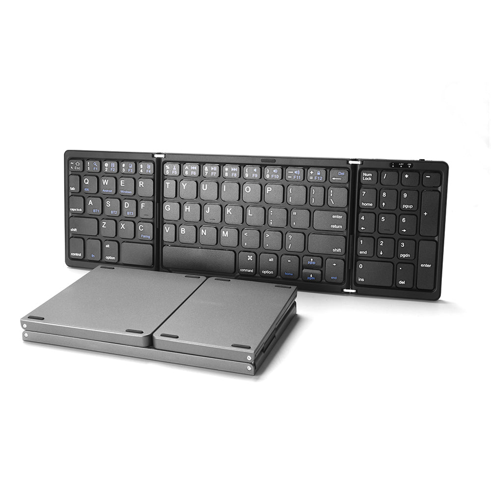Клавиатура No brand B089, Сгъваема, Bluetooth, Черен - 6172
