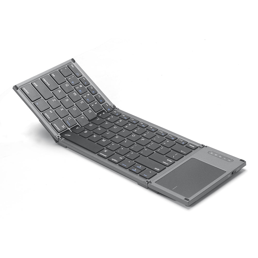 Клавиатура No brand B066T, Тъчпад, Сгъваема, Bluetooth, Черен - 6174